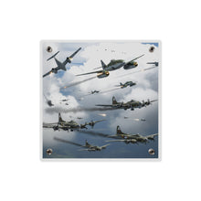Load image into Gallery viewer, Acrylic Wall Art Panel - German jet fighters attacking US bombing formations
