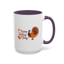 Load image into Gallery viewer, Accent Coffee Mug - Happy Turkey Day - Thanksgiving
