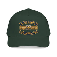 Load image into Gallery viewer, Mid Profile Baseball Cap - USCG - Marine Safety - Auxiliary w txt - 3D - Enhanced
