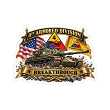 Load image into Gallery viewer, Kiss-Cut Stickers - 4th Armored Division - M60A1 Tank - Breakthrough Division
