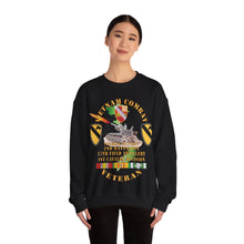 Load image into Gallery viewer, Crewneck Sweatshirt – Army - Charlie Battery.2nd Battalion,17th Field Artillery - w  1st Cavalry Div - M110 8in SP - Vietnam Vet w VN SVC X 300
