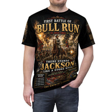 Load image into Gallery viewer, First Battle of Bull Run Tribute Tee —  The Birth of a Legend - Stonewall Jackson, "There is Jackson standing like a stone wall."
