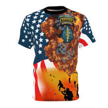 Load image into Gallery viewer, Unisex Cut &amp; Sew Tee (AOP) - Special Forces at War  with Flag
