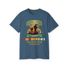Load image into Gallery viewer, Unisex Ultra Cotton Tee - Army - Sentry Dog - 212th Military Police Company - Dog Fire w Br - Ribbon Vietnam War Veteran w VN SVC X 300

