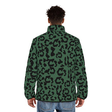 Load image into Gallery viewer, Men&#39;s Puffer Jacket (AOP) - Leopard Camouflage - Green-Black
