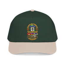 Load image into Gallery viewer, Mid Profile Baseball Cap - Vietnam Combat Veteran - 2nd Bn, 28th Inf 1st Inf Div - VN SVC w bronze star w OLC - 4 Stars w Battle Scene - 3D - Transparent
