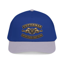 Load image into Gallery viewer, Mid Profile Baseball Cap - USCG - Cutterman - Auxiliary w txt - 3D - Enhanced
