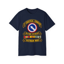 Load image into Gallery viewer, Unisex Ultra Cotton Tee - Army - 1st Logistical Command - SSI - Nha Trang - Cam Ranh Bay - Vietnam War - VN SVC - 3D - Enhanced
