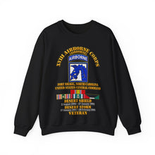 Load image into Gallery viewer, Crewneck Sweatshirt - XVIII Airborne Corps Desert Storm Ribbons - 3D - Transparent
