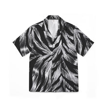 Load image into Gallery viewer, Men's Hawaiian Camp Shirt — Metallic Swirl Zebra Stripe AOP
