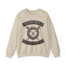Load image into Gallery viewer, Crewneck Sweatshirt - USCG - Surfman Badge w txt - 3D - Enhanced
