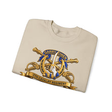 Load image into Gallery viewer, Crewneck Sweatshirt - Army - 7th Cavalry Regiment w Br - Ribbon - 3D - Enhanced
