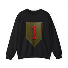 Load image into Gallery viewer, Crewneck Sweatshirt - Army - SSI - 1st Infantry Division wo txt - 3D - Enhanced

