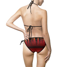 Load image into Gallery viewer, Women&#39;s Bikini Swimsuit - Red Night Sky Full of Stars
