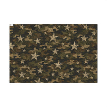 Load image into Gallery viewer, Gift Wrap Paper — Distressed Camo Stars Pattern
