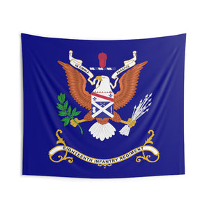 Indoor Wall Tapestries - 18th Infantry Regiment - IN OMNIA PARATUS - Regimental Colors Tapestry