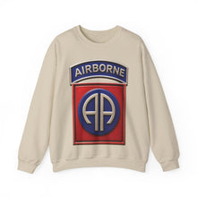 Load image into Gallery viewer, Crewneck Sweatshirt - Army  - 82nd Airborne Division - SSI wo Txt - 3D - Enhanced
