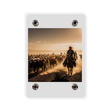Load image into Gallery viewer, Acrylic Wall Art Panel - Dirty, dusty cattle drive in the Old West
