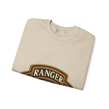 Load image into Gallery viewer, Crewneck Sweatshirt - Army - 1st Ranger Battalion - Ranger Scroll - 3D - Enhanced
