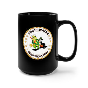 Black Mug 15oz - Navy - SOF - Underwater Demolitions Team