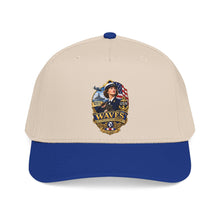 Load image into Gallery viewer, Mid Profile Baseball Cap - WAVES - Women Accepted for Volunteer Emergency Service WWII - 3D - Enhanced
