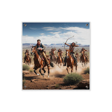 Load image into Gallery viewer, Acrylic Wall Art Panel - Apache Indians attacking a Pony Express Rider
