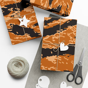 Gift Wrap Papers - Vietnam Tiger Stripe Orange X 300