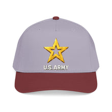 Load image into Gallery viewer, Mid Profile Baseball Cap - Army Star W Us Army w White Star - 3D - Enhanced
