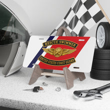 Load image into Gallery viewer, License Plate - USCG - Aviation Rescue Swimmer w txt - 3D - Enhanced
