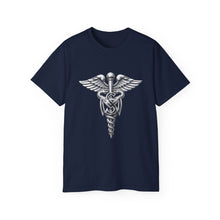 Load image into Gallery viewer, Unisex Ultra Cotton Tee - Army Medical Service Corps (MS) Branch Insignia - 3D - Silver - Enhanced
