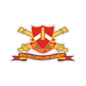 Kiss-Cut Stickers - Army - 28th Field Artillery Regiment w Br - Ribbon X 300