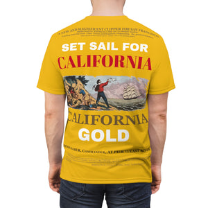 AOP - Gold Shirt - Set Sail for CALIFORNIA - California Gold