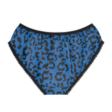 Load image into Gallery viewer, Women&#39;s Briefs - Leopard Camouflage - Blue-Black
