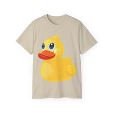 Load image into Gallery viewer, Unisex Ultra Cotton Tee - Yellow Rubber Duck - Oblique Left Front X 300
