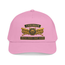 Load image into Gallery viewer, Mid Profile Baseball Cap - USCG - Coxswain - Auxiliary w txt - 3D - Enhanced
