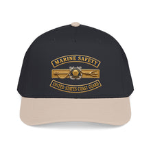 Load image into Gallery viewer, Mid Profile Baseball Cap - USCG - Marine Safety - Auxiliary w txt - 3D - Enhanced
