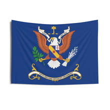 Load image into Gallery viewer, Indoor Wall Tapestries - 52nd Infantry Regiment Regimental Colors Tapestry - BRAVE AND TRUE
