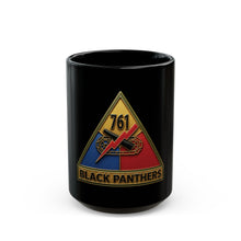 Load image into Gallery viewer, Black Mug  (15oz) - SSI - 761st Tank Battalion SSI w Name Tape - 3D Enhanced
