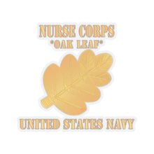 Load image into Gallery viewer, Kiss-Cut Stickers - Navy Nurse Corps Pin Branch w Txt - Oak Leaf X 300
