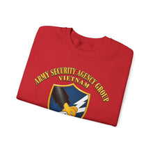 Load image into Gallery viewer, Crewneck Sweatshirt - Army - Army Security Agency Group w SVC Ribbons - 3D - Enhanced
