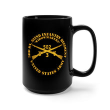 Load image into Gallery viewer, Black Mug 15oz - Army - 3rd Bn 502nd Infantry Regt - Widowmakers - Infantry Br
