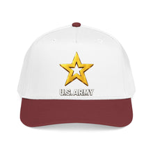 Load image into Gallery viewer, Mid Profile Baseball Cap - Army Star W Us Army w White Star - 3D - Enhanced
