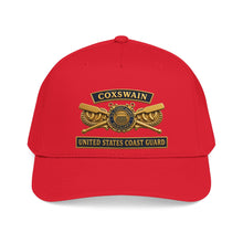 Load image into Gallery viewer, Mid Profile Baseball Cap - USCG - Coxswain - Auxiliary w txt - 3D - Enhanced
