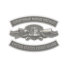 Load image into Gallery viewer, Kiss-Cut Stickers - USCG - Expeditionary Warfare Specialist w txt - 3D - Enhanced
