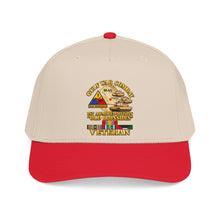 Load image into Gallery viewer, Mid Profile Baseball Cap - Army - Gulf War Combat - 1st Armored Divi - Old Ironsides - Veteran - Map w GULF SVC - 3D - Enhanced
