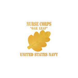 Kiss-Cut Vinyl Decals - Navy Nurse Corps Pin Branch w Txt - Oak Leaf X 300