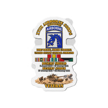 Load image into Gallery viewer, Die-Cut Magnet - XVIII Airborne Corps Desert Storm Ribbons - with Scene - 3D - Transparent
