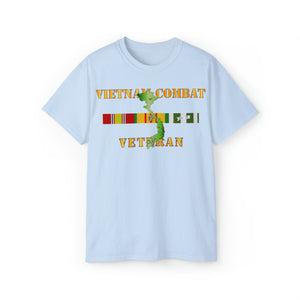 Unisex Ultra Cotton Tee - Army - Vietnam Combat Veteran w VN SVC