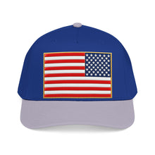 Load image into Gallery viewer, Mid Profile Baseball Cap - Flag - United States - 3D - Enhanced
