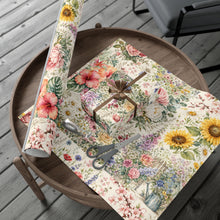 Load image into Gallery viewer, Gift Wrap Paper — Vintage floral garden with pastel blooms
